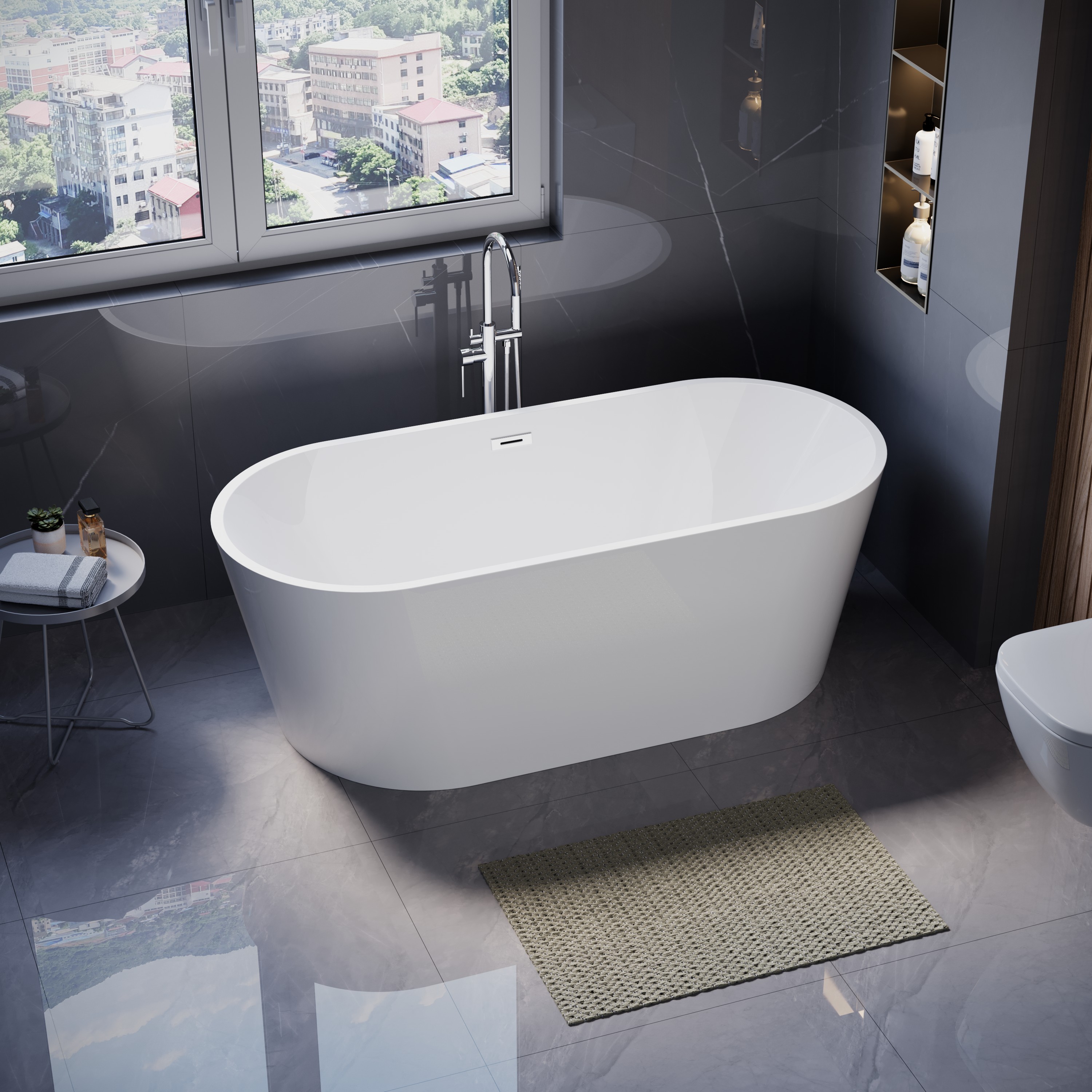 WANNA WOLNOSTOJĄCA Jupiter 170 x 74 +syfon Akryl