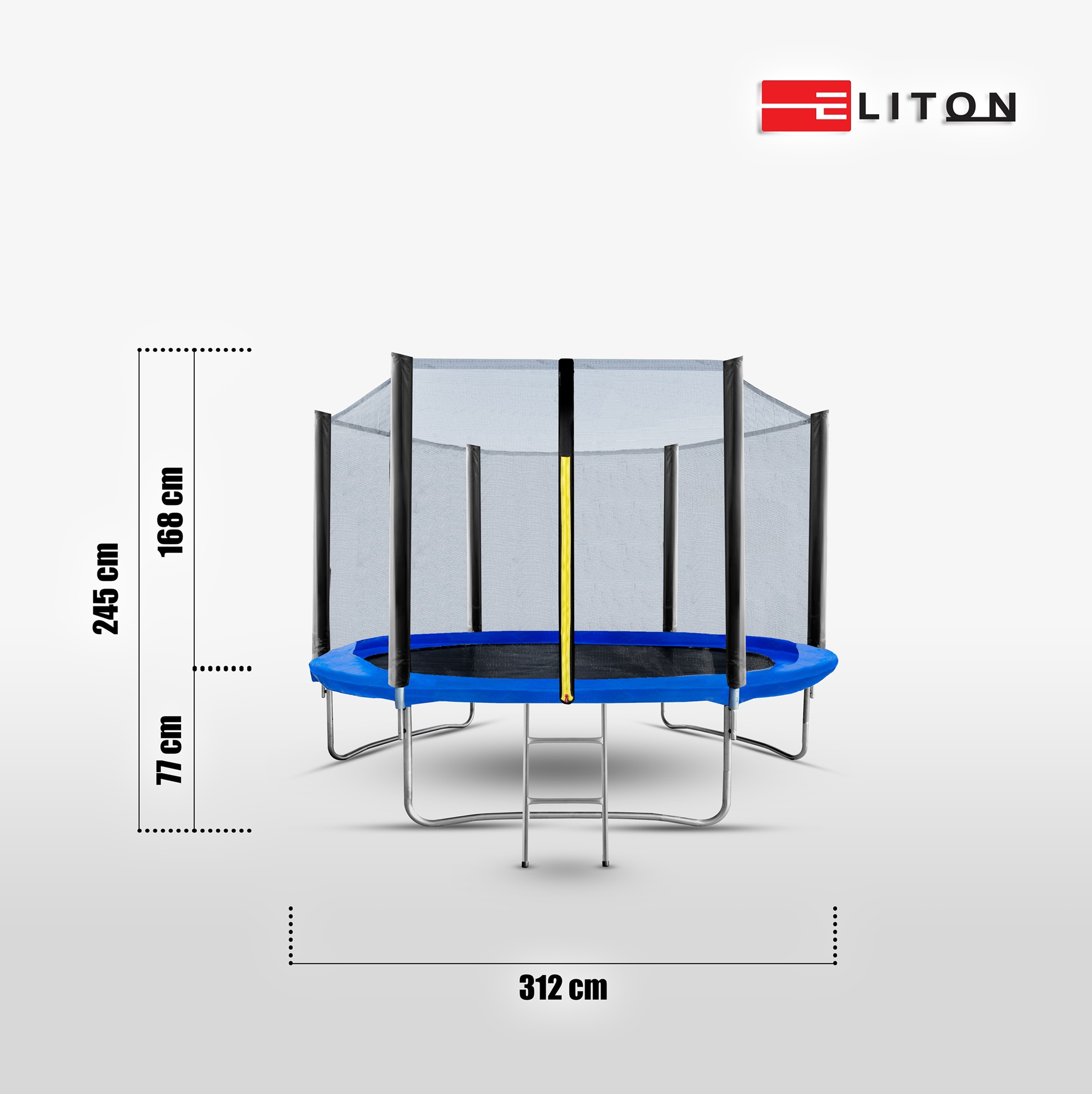TRAMPOLINA OGRODOWA 10FT 312 CM SIATKA +DRABINKA
