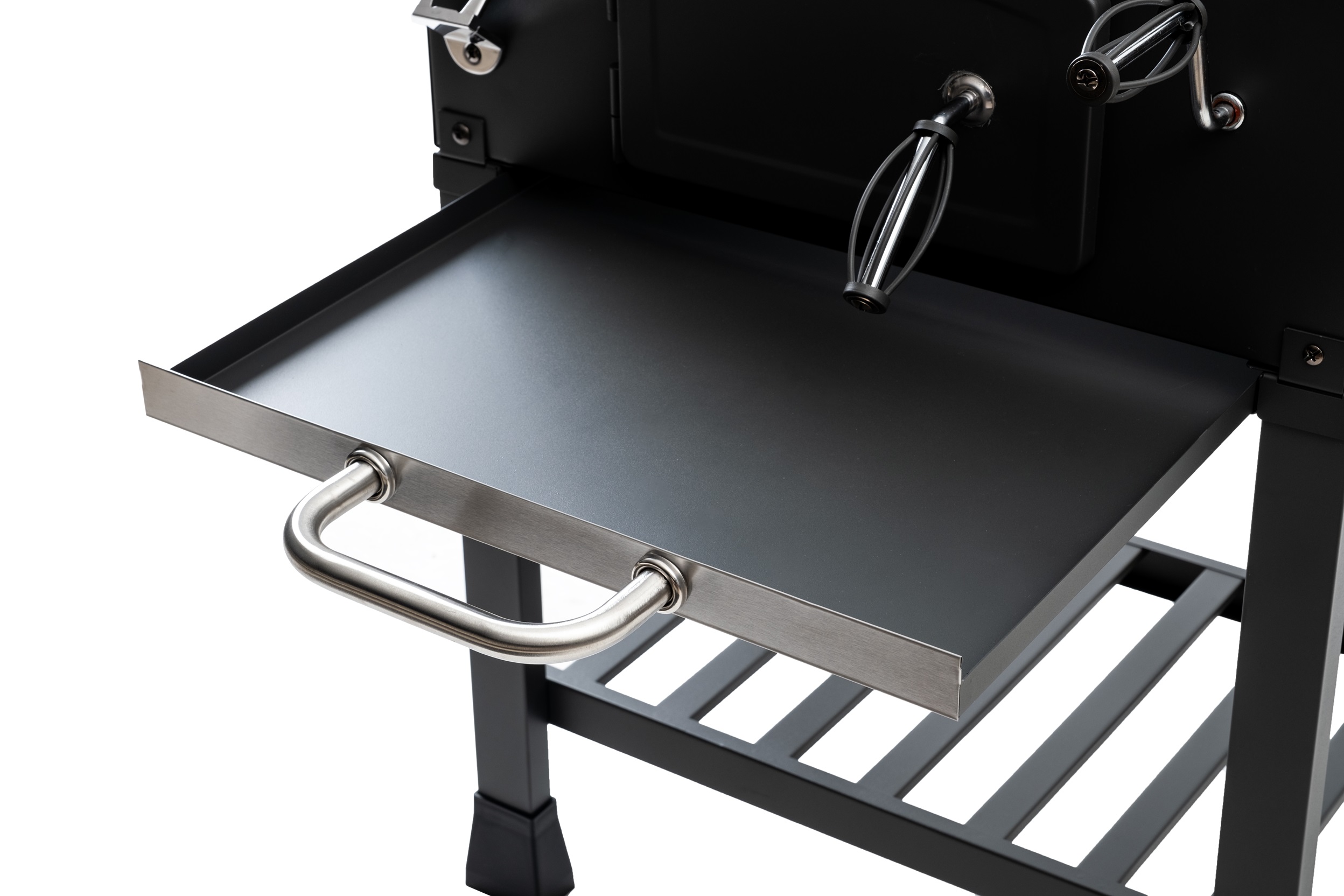 Grill ogrodowy węglowy ruszt żeliwny wózek Carbo - Angul II PREMIUM.