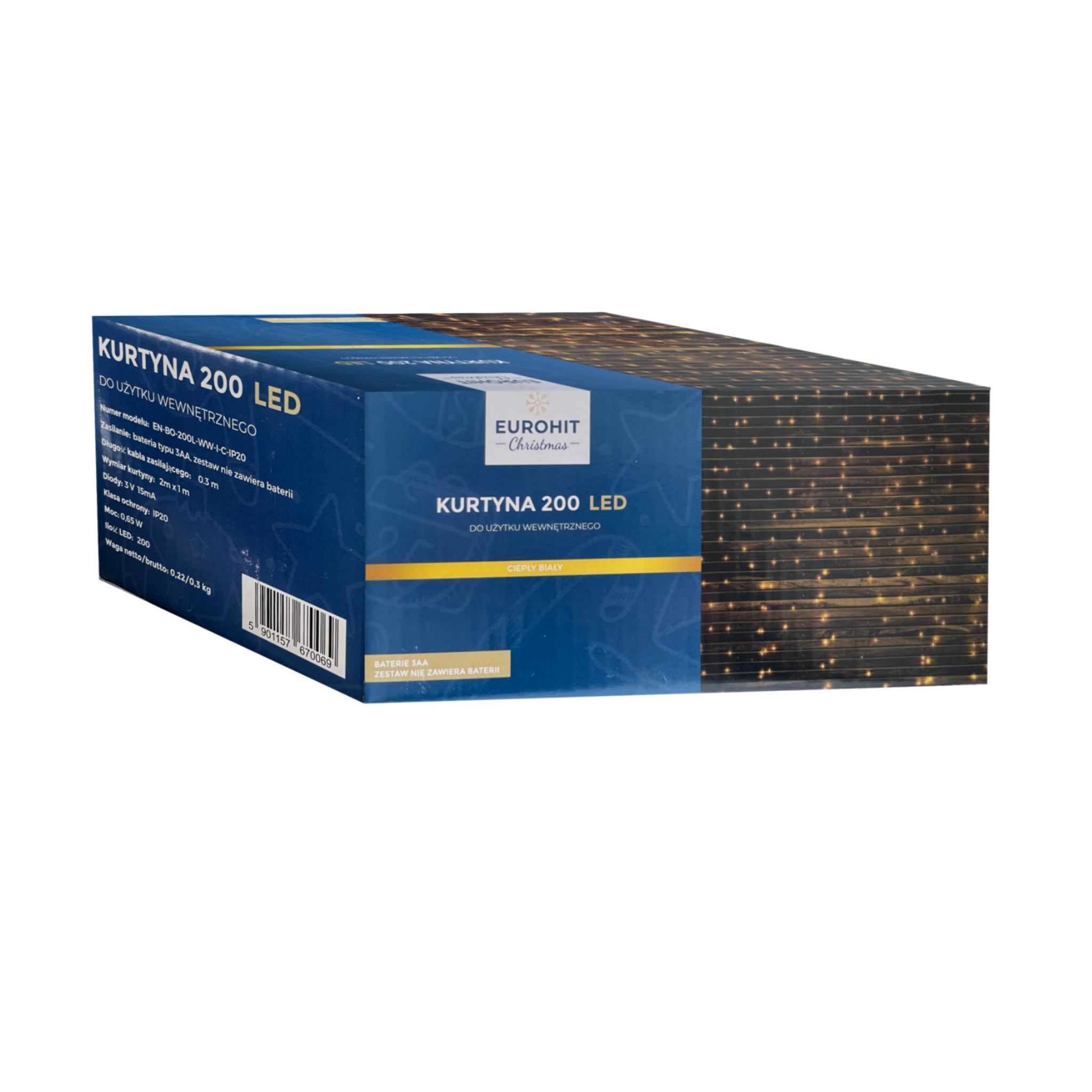 KURTYNA DRUCIK 200LED 2MX1M.