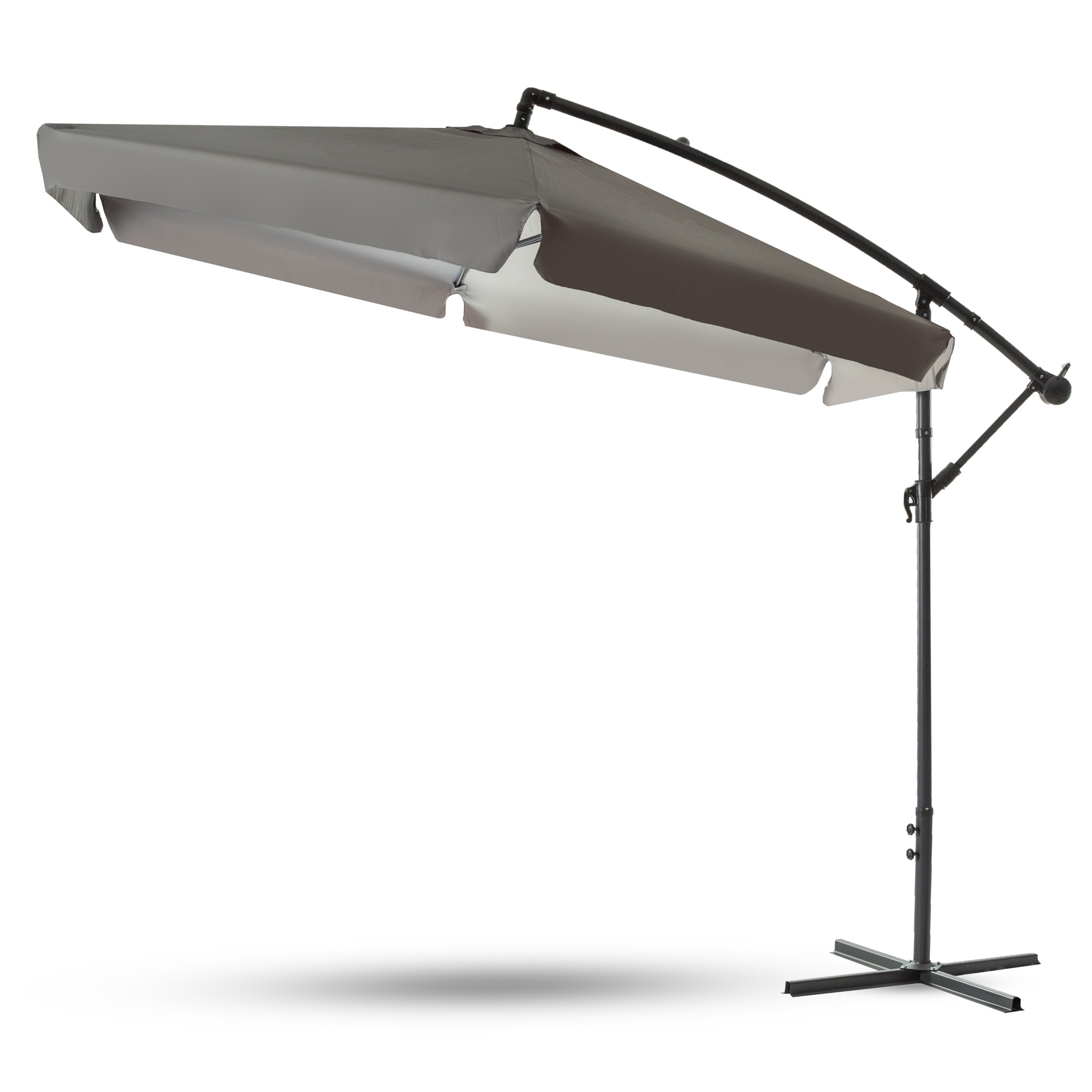 PARASOL OGRODOWY 3.5 M SKŁADANY WERONA DUŻY SZARY