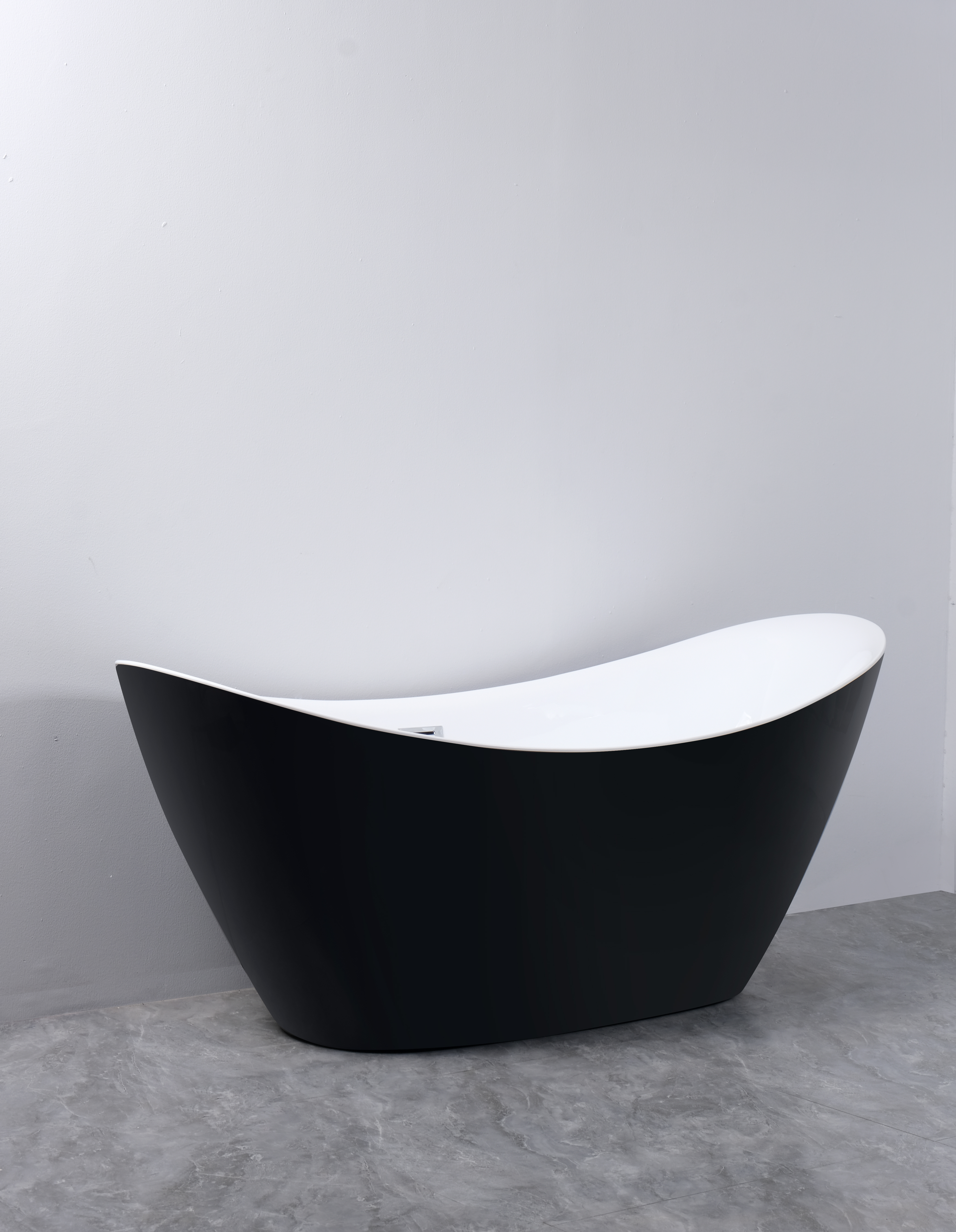 Wanna wolnostojąca Malta Czarno-biała