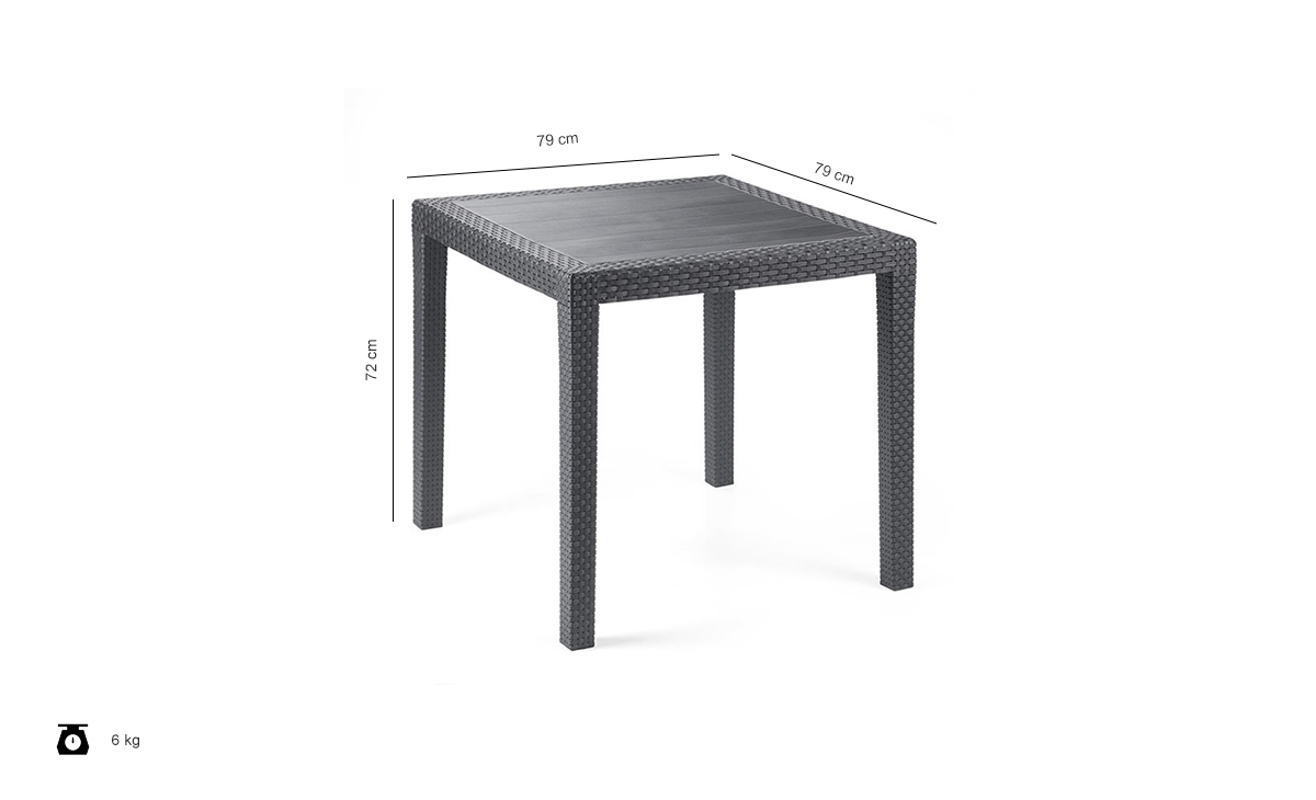 Stół Ogrodowy KING Antracyt EUROHIT Garden