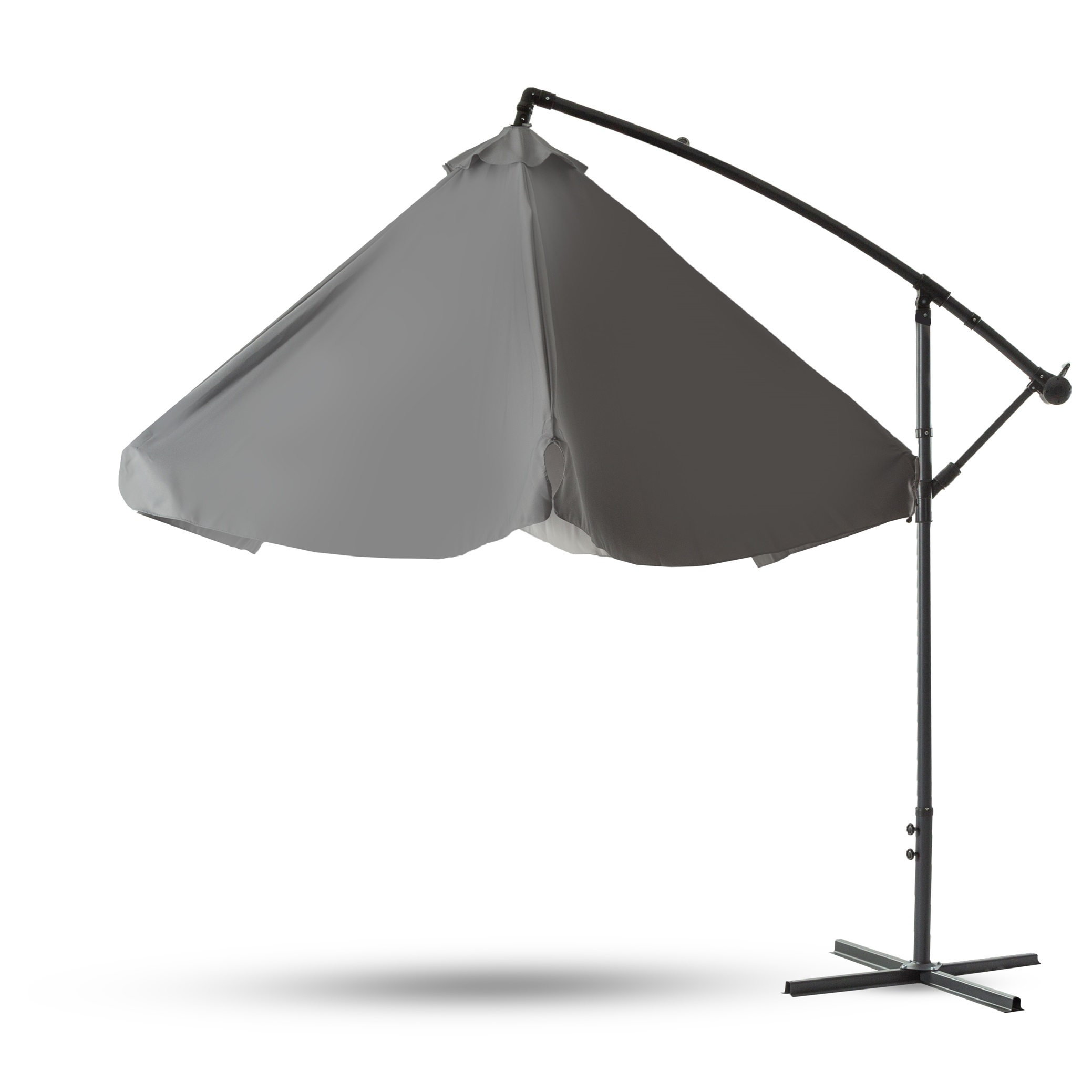 PARASOL OGRODOWY 3.5 M SKŁADANY WERONA DUŻY SZARY