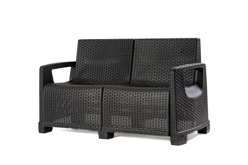 Zestaw Mebli Ogrodowych NAPOLI MINI 6 Rattan Antracyt