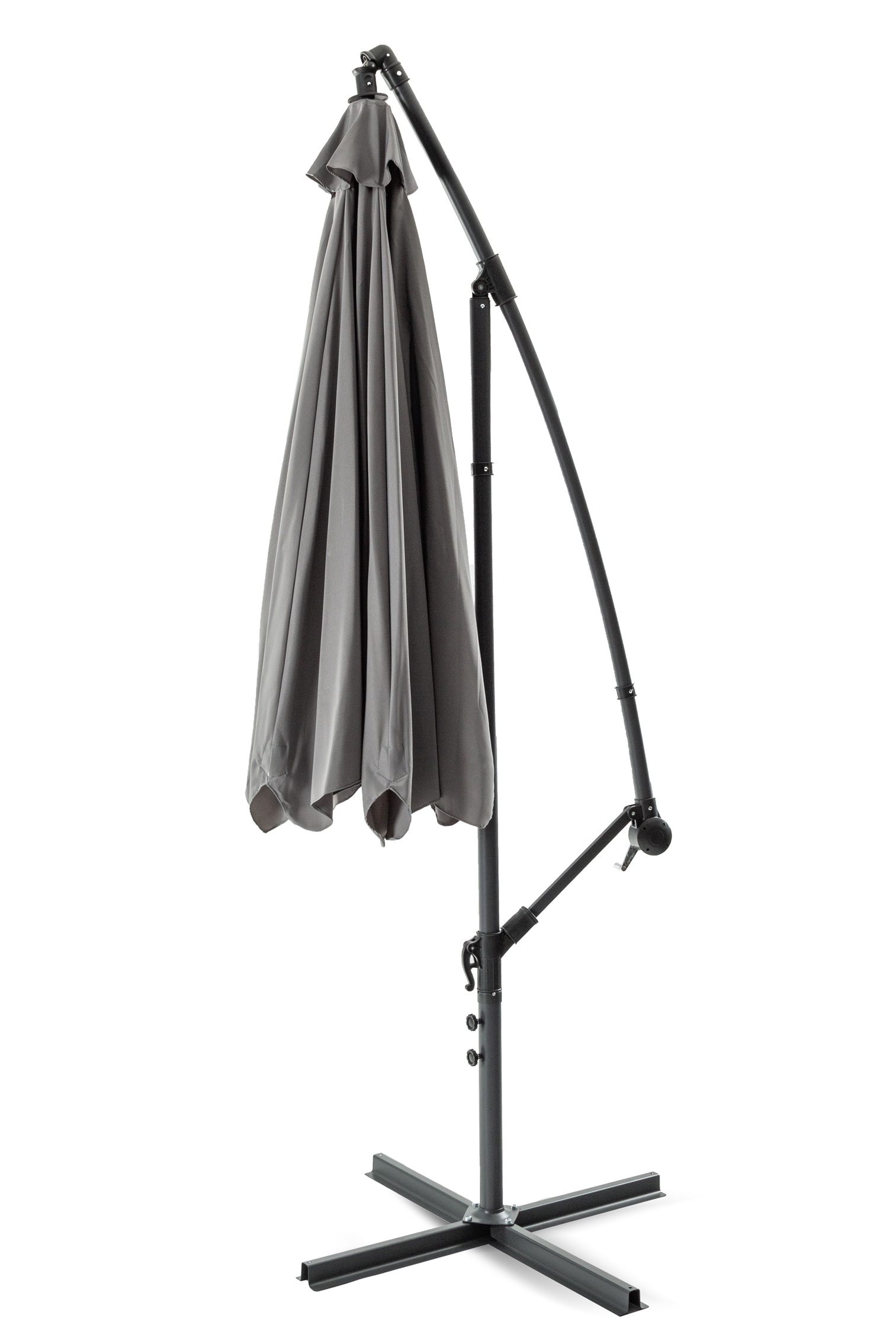 PARASOL OGRODOWY 3.5 M SKŁADANY WERONA DUŻY SZARY