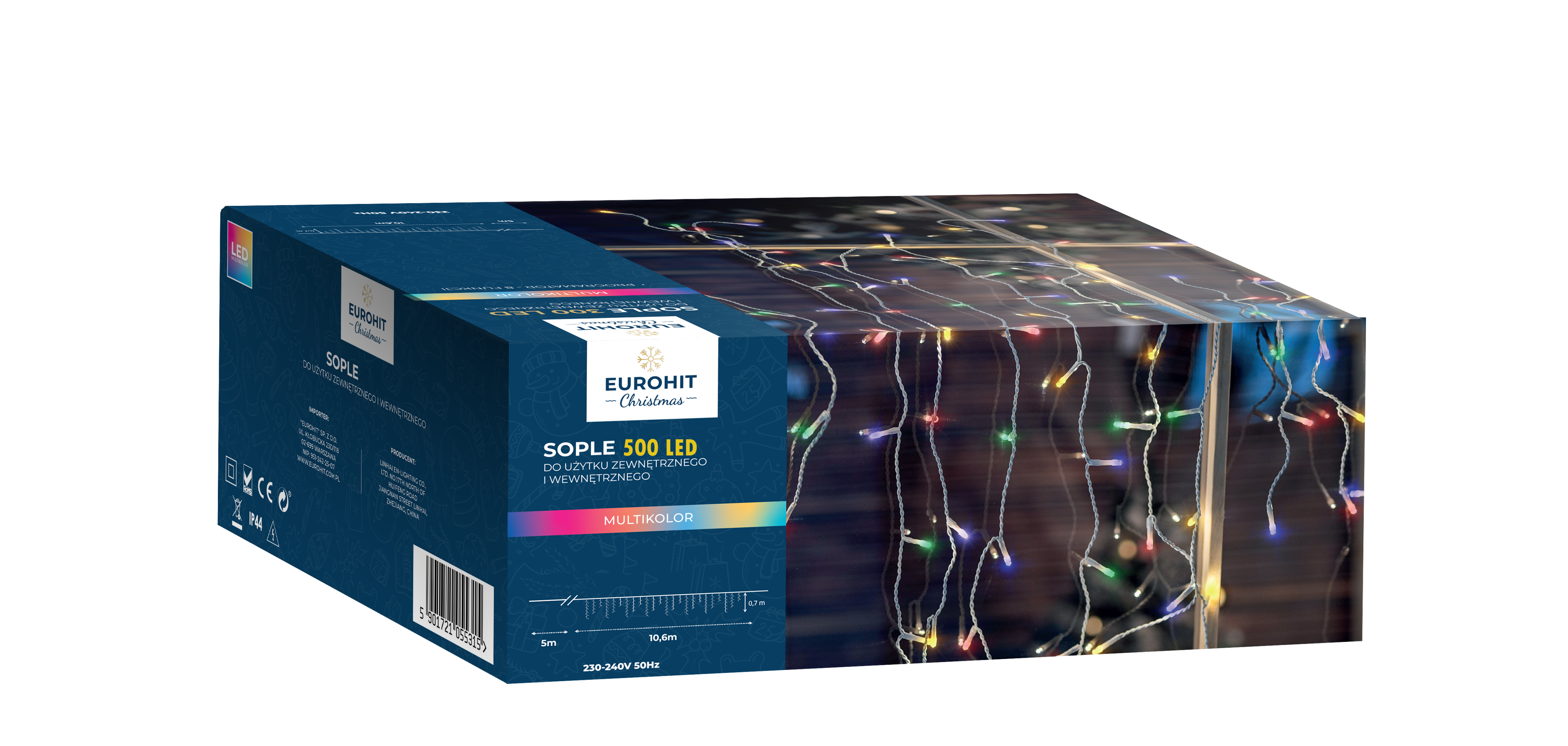 Sople 500 LED multikolor Z efektem FLASH 50 LED