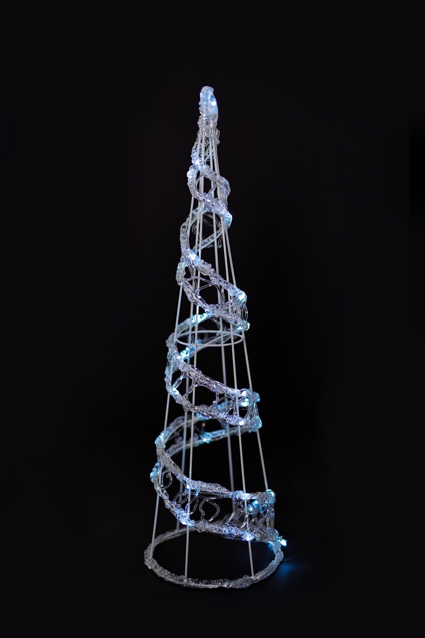 Dekoracja Stożek 30 LED 60 cm do użytku wewnętrznego i zewnętrznego zimny biał