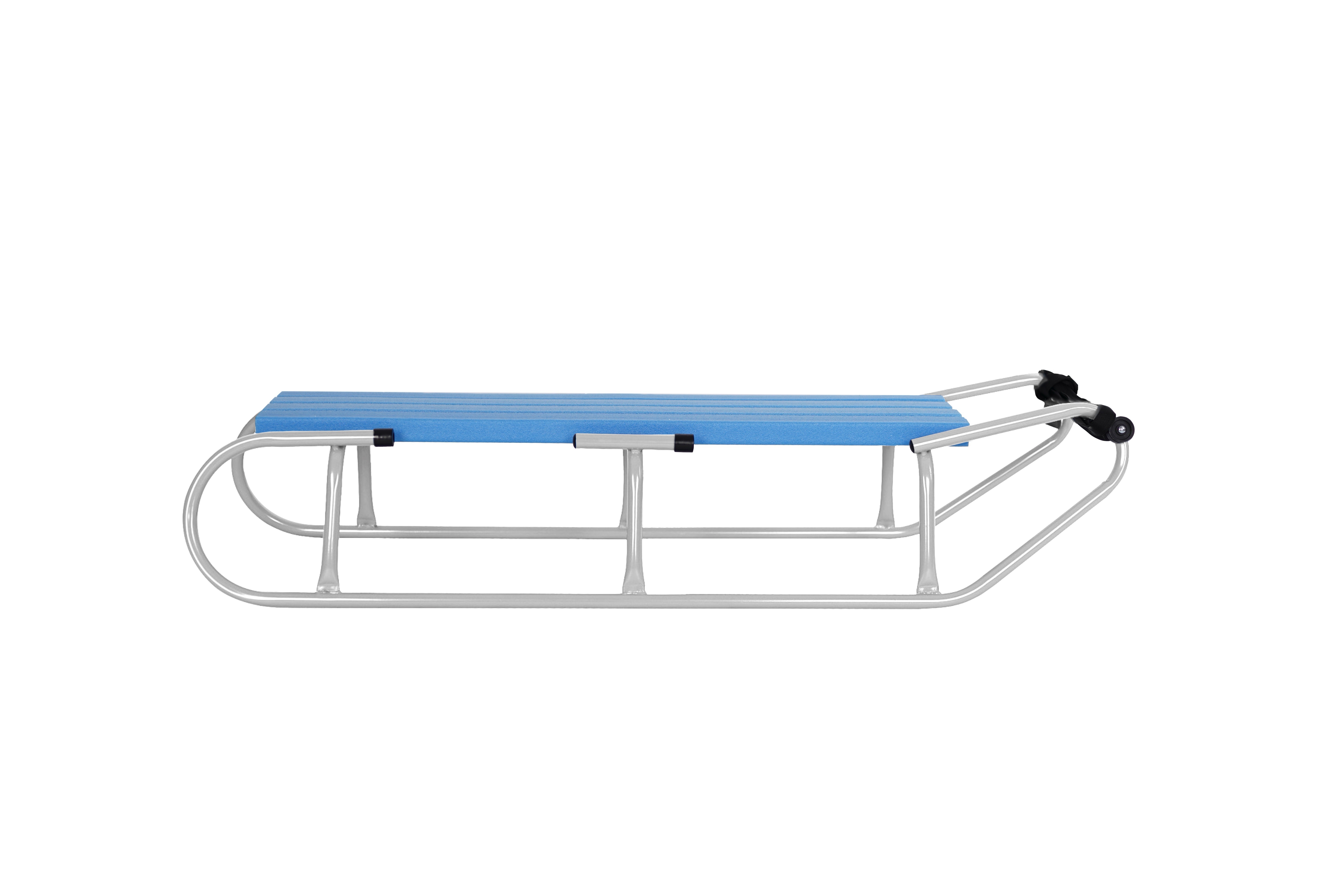 Sanki dla dzieci Niebiesko-srebrne Podwójne z Oparciem