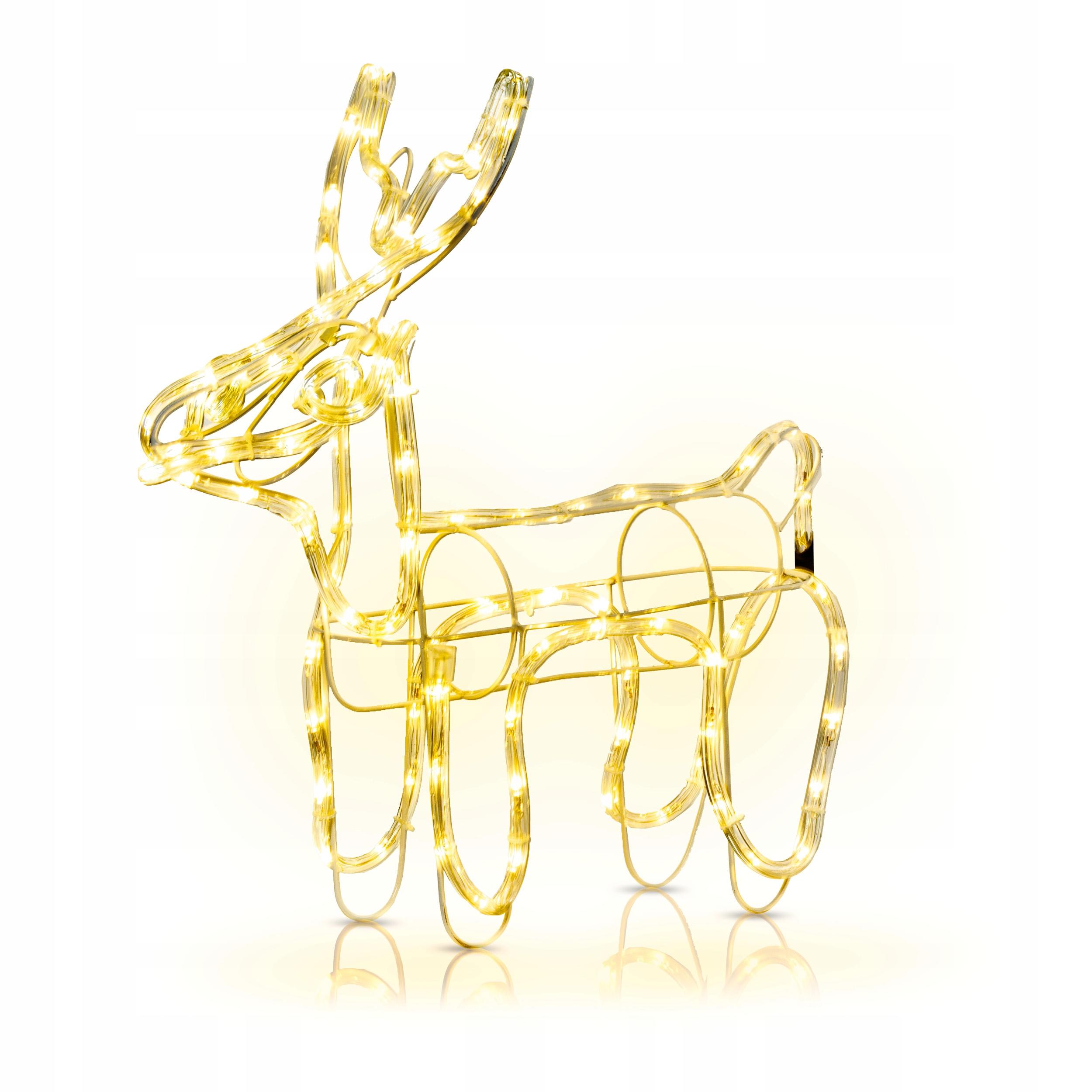 Ozdoba Świąteczna Renifer zew 96LED 45CM CH26