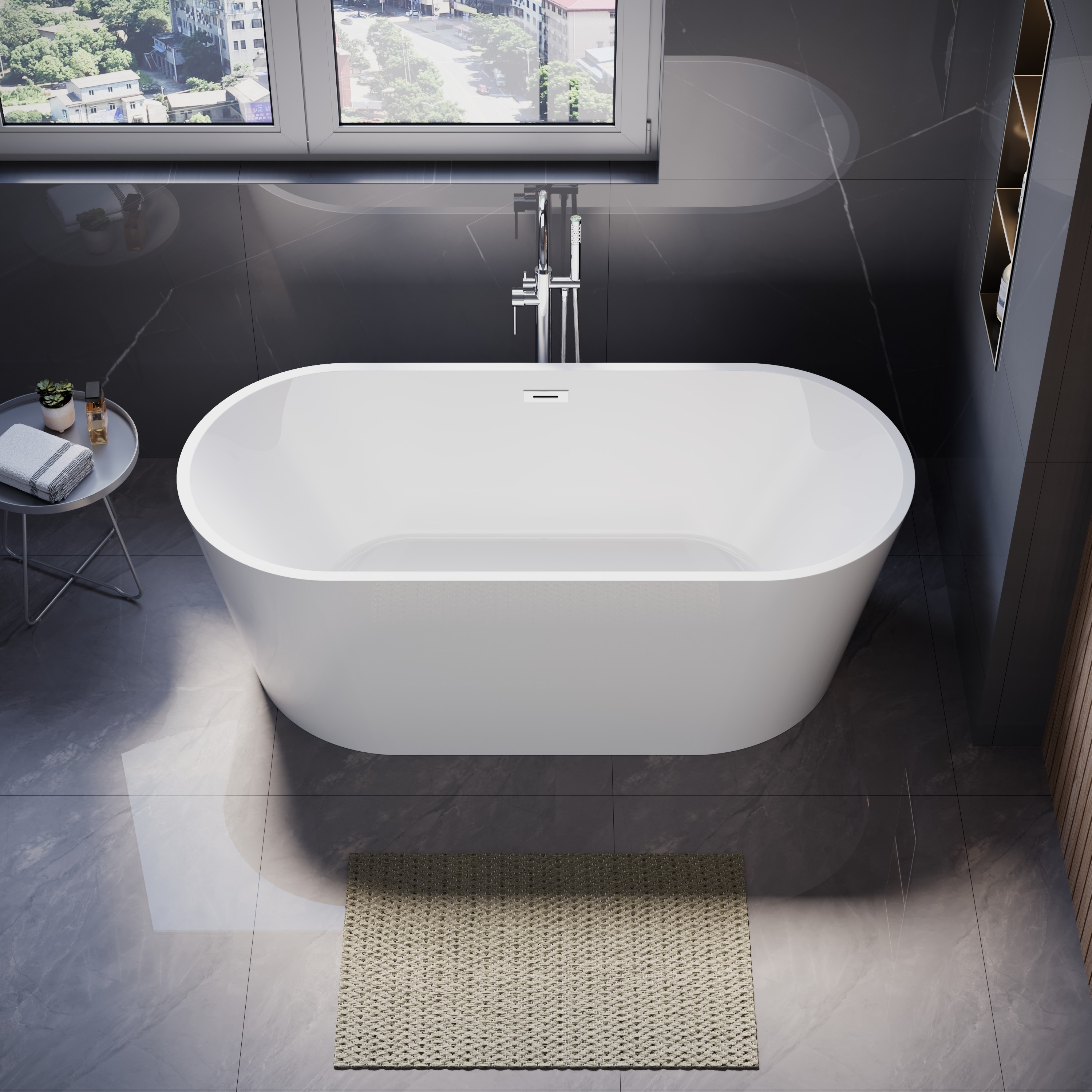 WANNA WOLNOSTOJĄCA Jupiter 170 x 74 +syfon Akryl