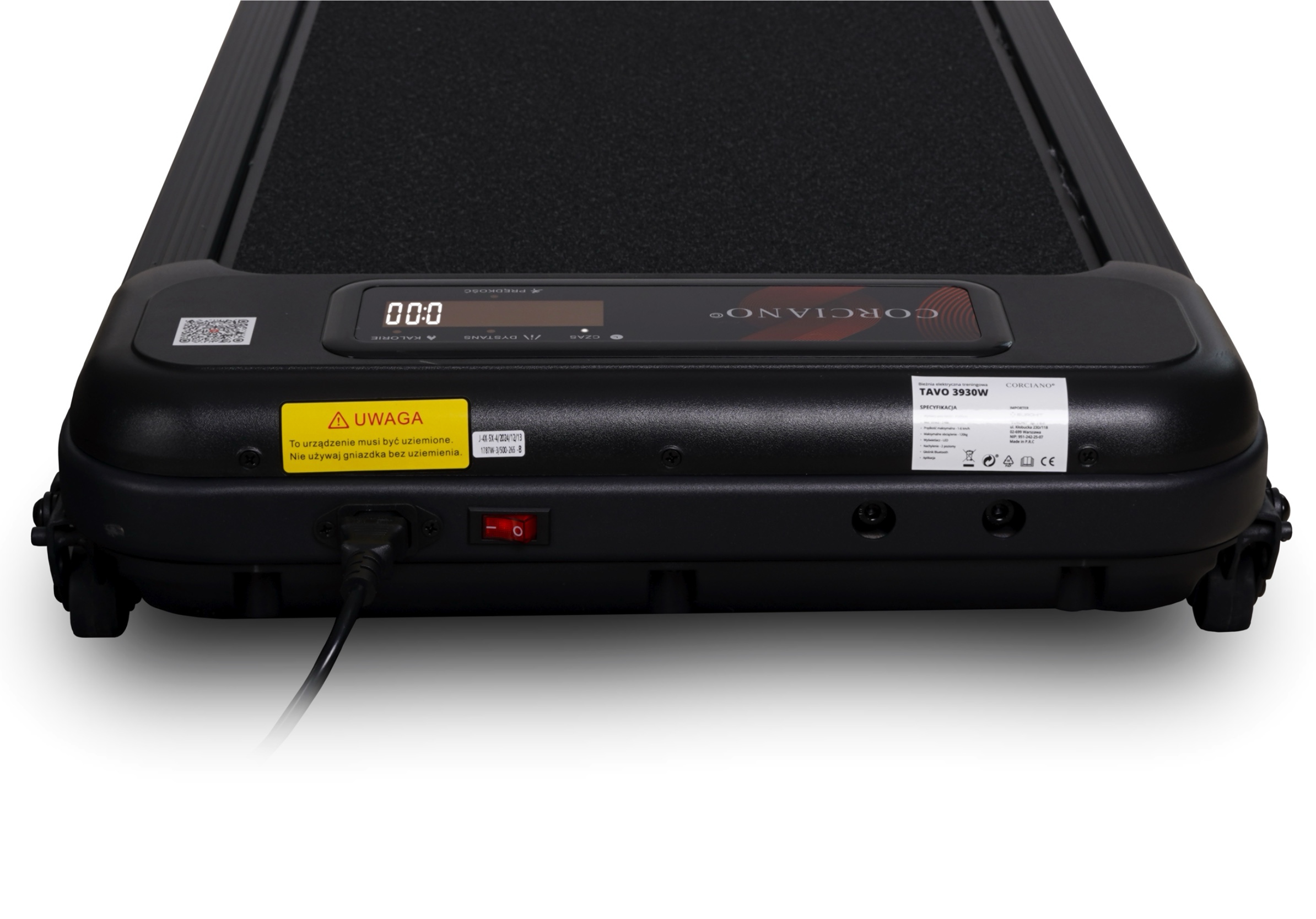 Bieżnia elektryczna TAVO 3930W Aplikacja Corciano PAD 3HP 120 kg