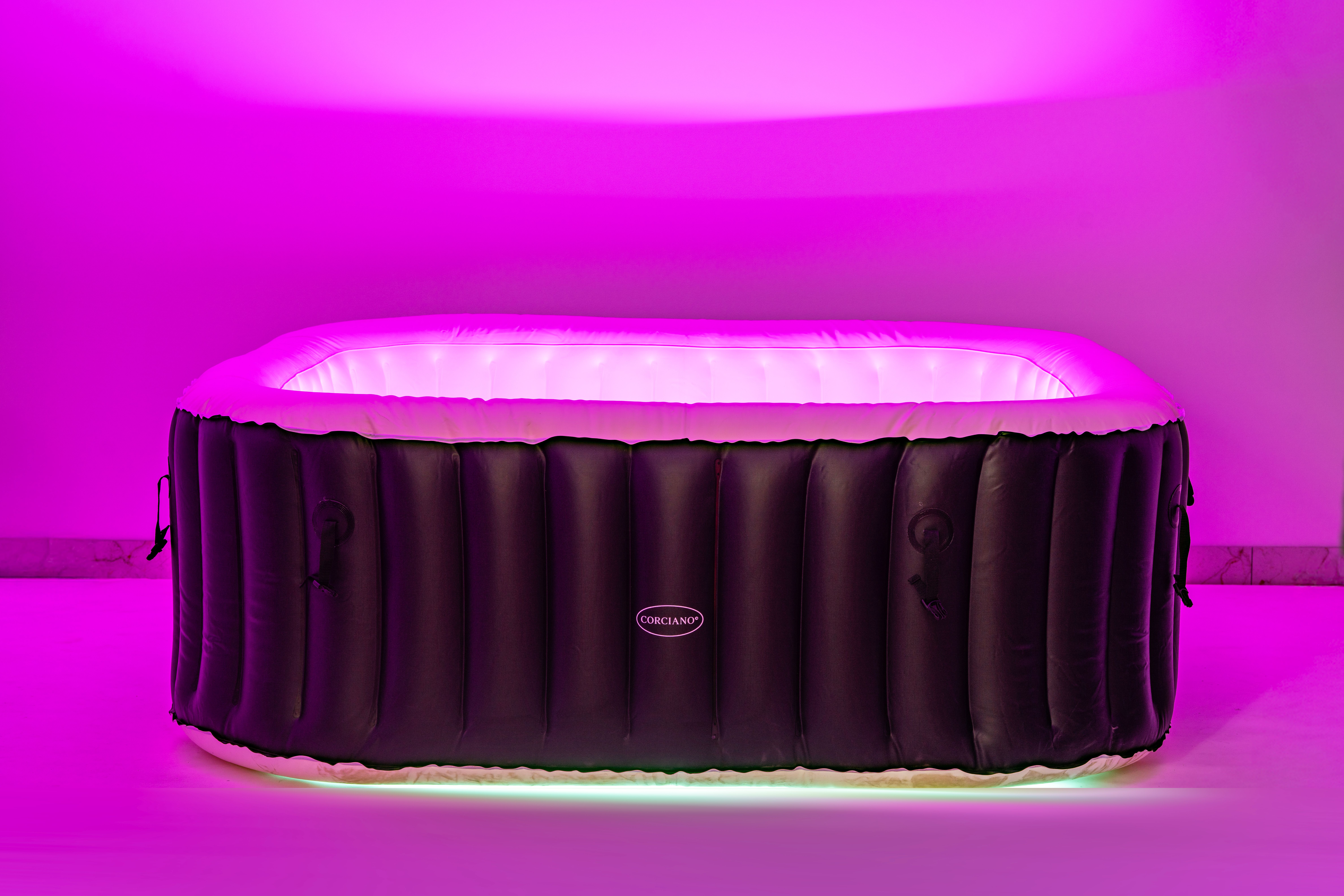 Jacuzzi Basen Ogrodowy Spa Corciano Kwadratowe 196 x 66 cm Hydromasaż