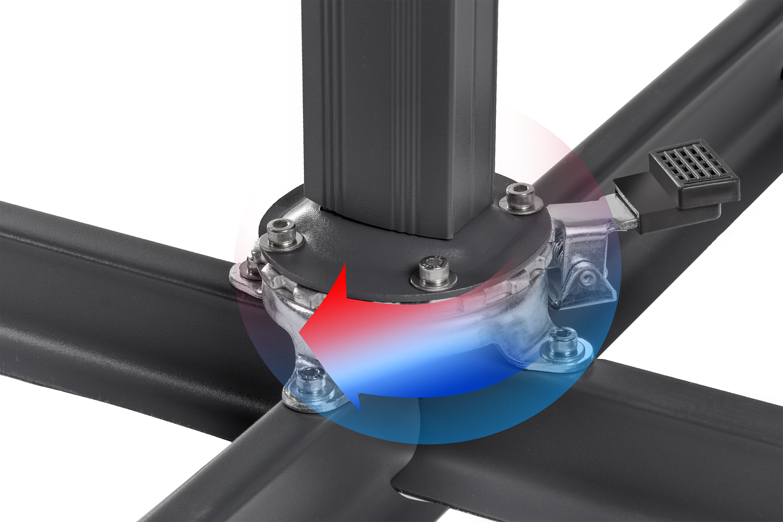 Parasol OGRODOWY TAPAS 296 x 296cm Atracyt/brąz