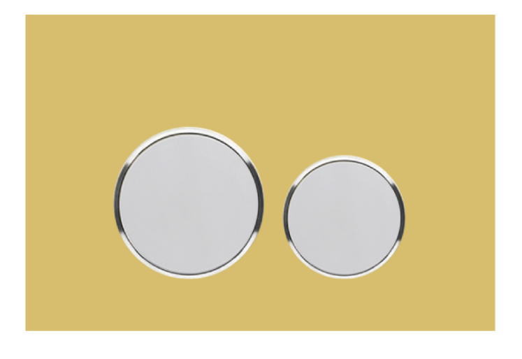 DOPIO 401 Przycisk spłukujący WC szkło złote pasujący do