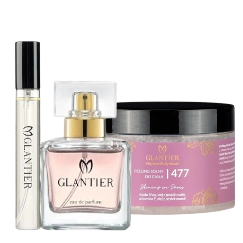 Glantier 477 - Zestaw Perfumy Perfumetka Peeling