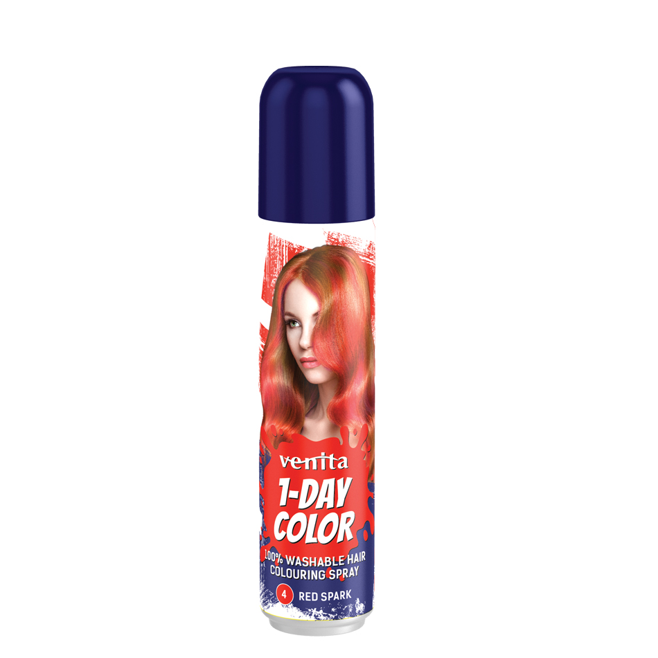 VENITA 1- Day Color Spray nr 4 Red Spark czerwony