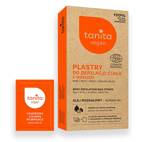 Tanita Vegan Plastry do depilacji ciała z woskiem