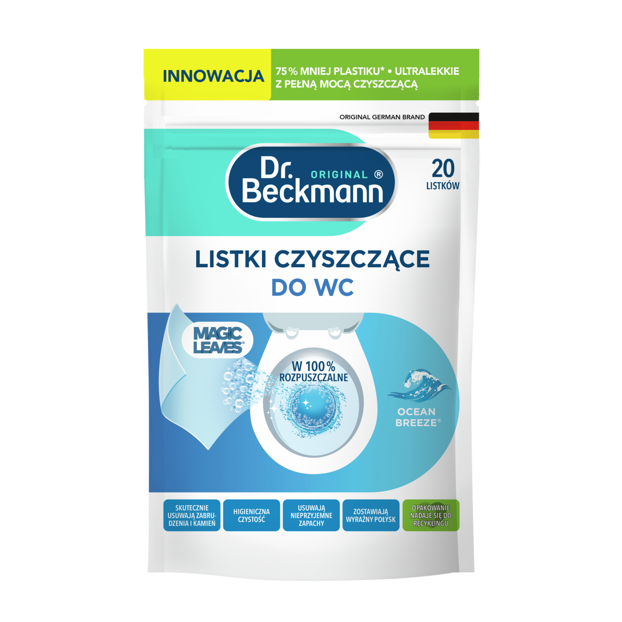 DR BECKMANN Listki do toalet WC Ocean Breeze 20szt