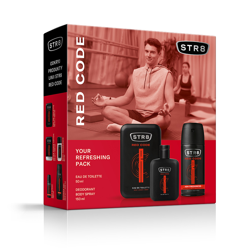 STR8 Red Code Zestaw prezentowy EDT 50ml Deo 150ml