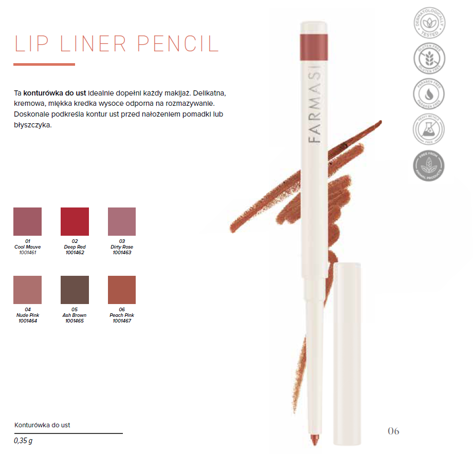 Farmasi Lip Liner Konturówka do ust - 02 DEEP RED