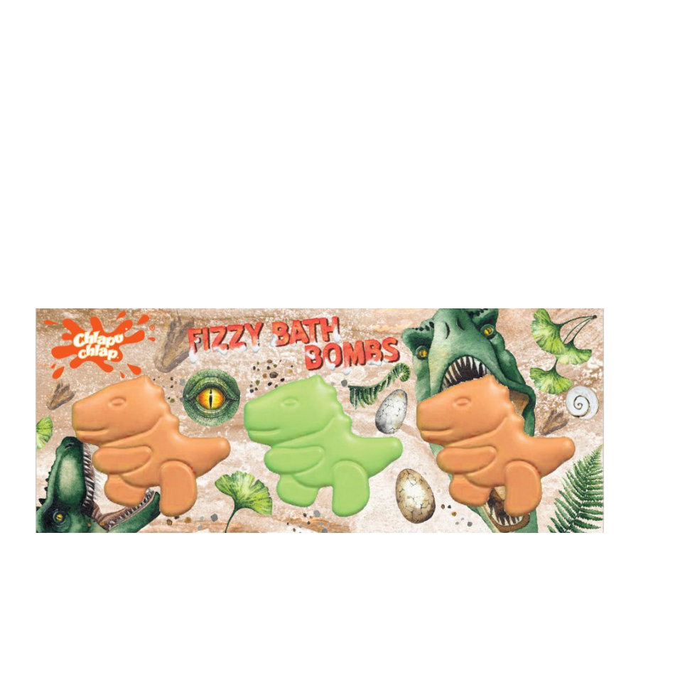 CHLAPU CHLAP Musująca kula do kąpieli - dinozaury