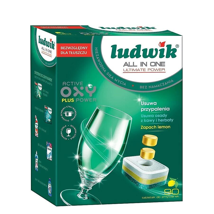 Ludwik All in One Tabletki do zmywarek Lemon 90szt