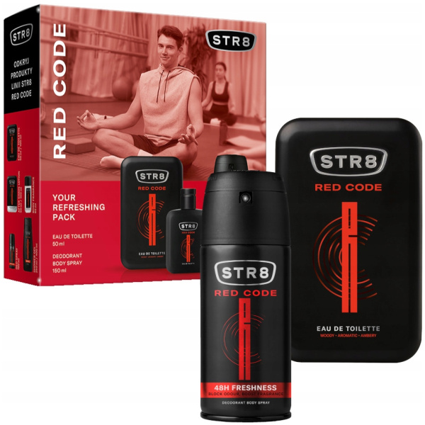 STR8 Red Code Zestaw prezentowy EDT 50ml Deo 150ml