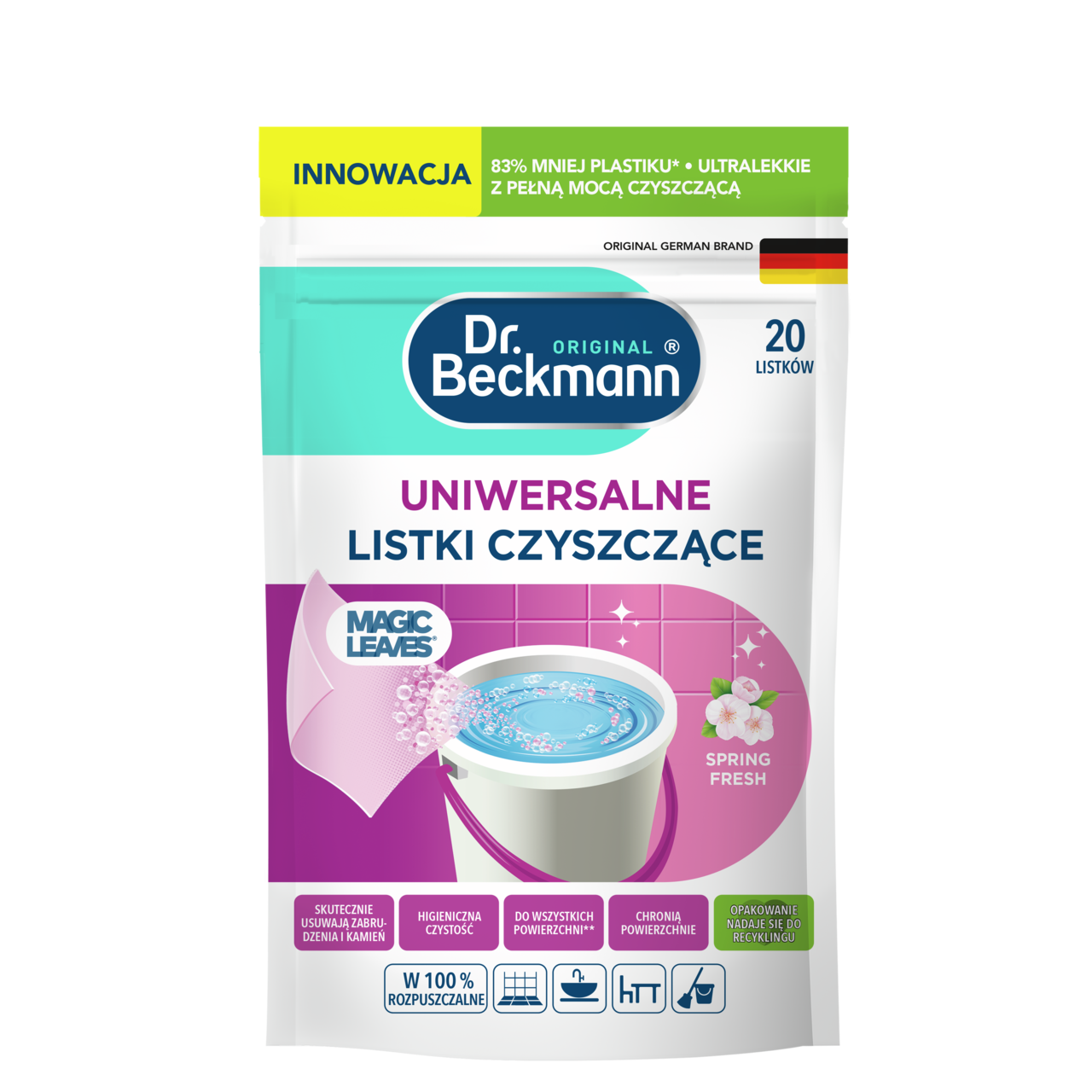 DR BECKMANN Listki czyszczące Spring Fresh - 20szt