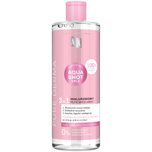 AA Pure Derma Hialuronowy płyn micelarny 3w1 500ml