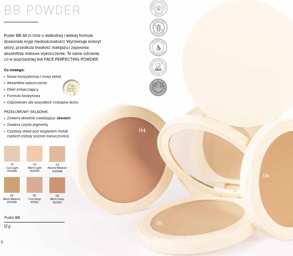 Farmasi BB All in One Puder prasowany - 00 Fair