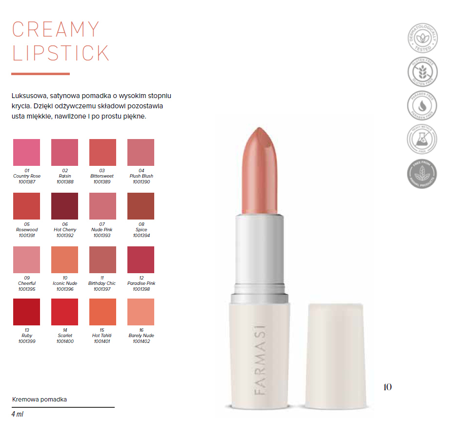 Farmasi Kremowa pomadka do ust - 03 BITTERSWEET