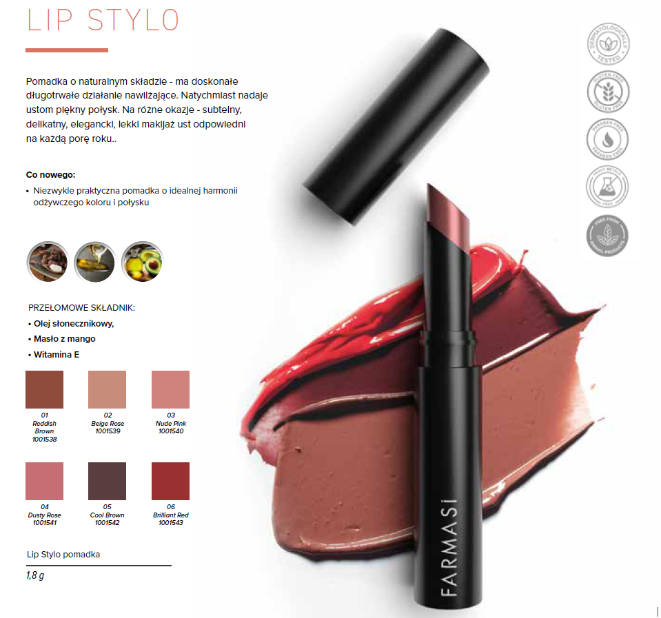 Farmasi Lip Stylo pomadka do ust - 03 NUDE PINK