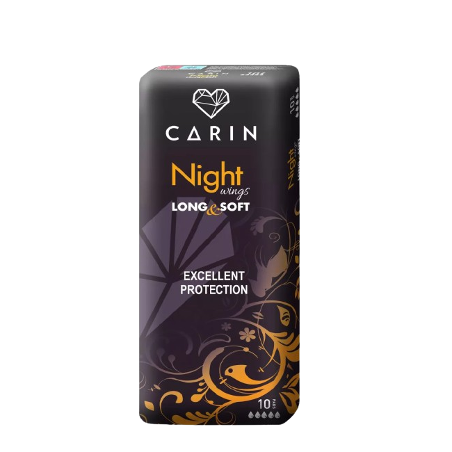 CARIN Podpaski higieniczne NIGHT WINGS LONG SOFT