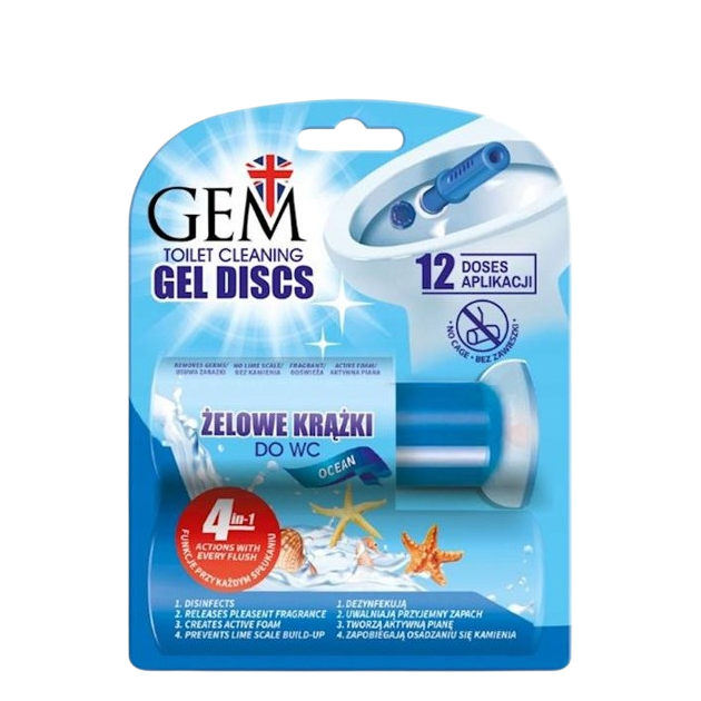 GEM Żelowe krążki do toalety OCEAN 12 aplikacji