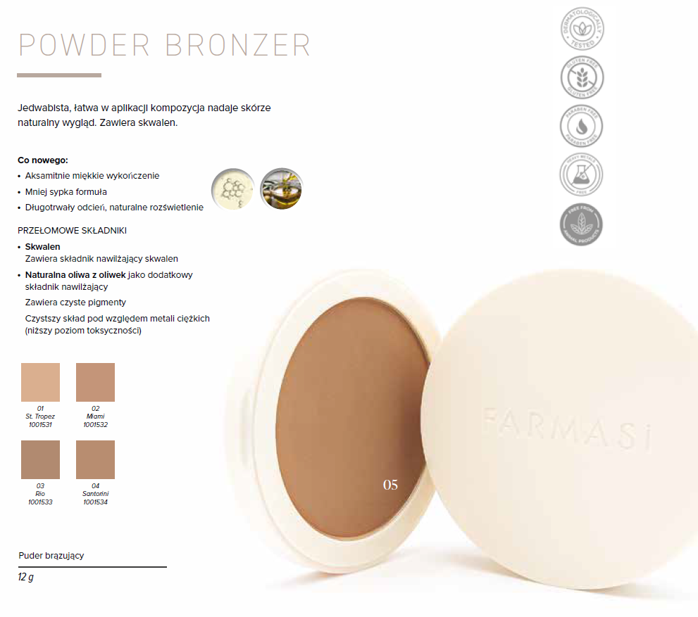 Farmasi Powder Bronzer Puder brązujący - 03 Rio