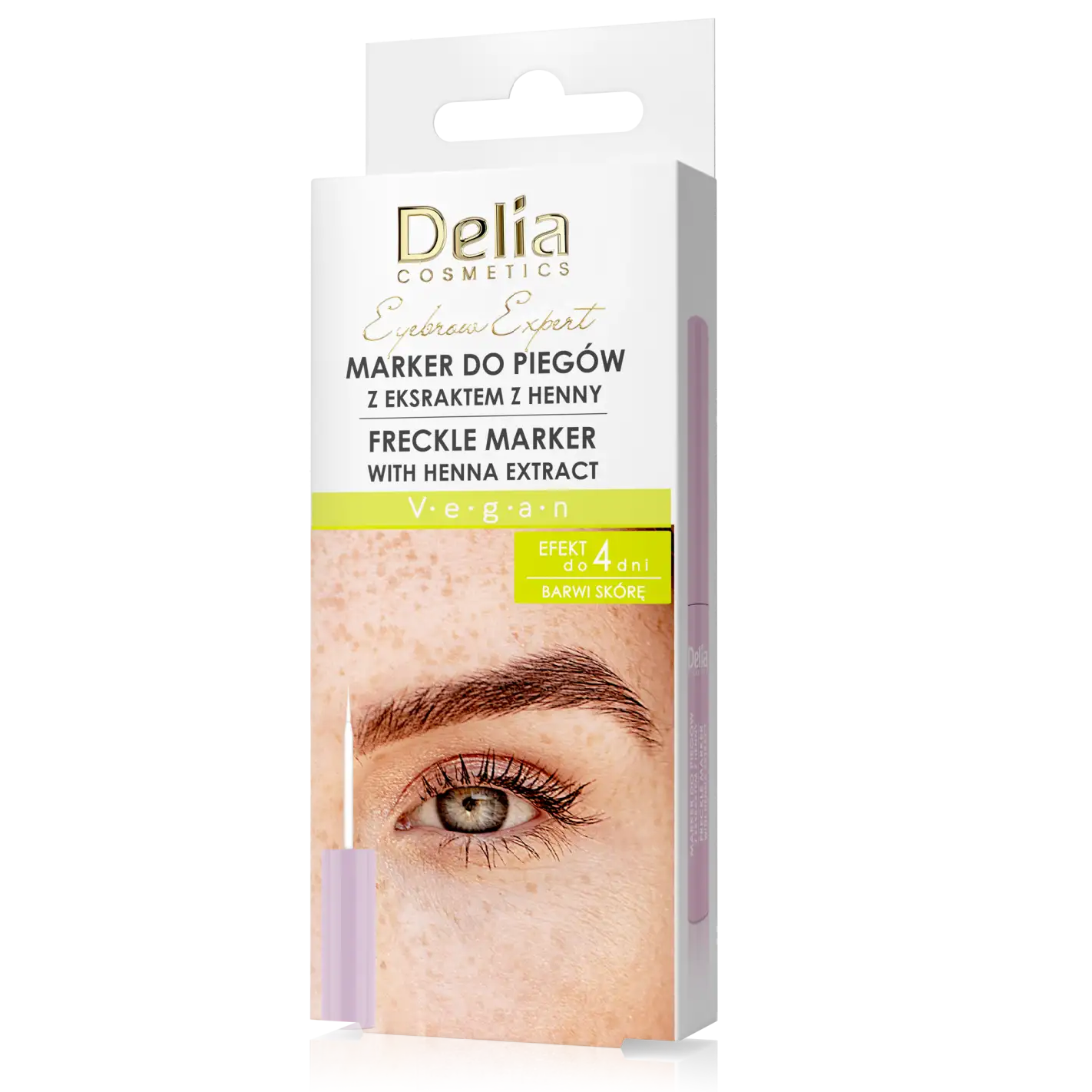 Delia Eyebrow Expert Marker do piegów z ekstraktem z henny - 4ml