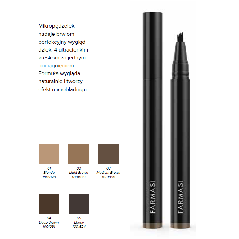 Farmasi Pisak do microbladingu brwi - 05 Ebony