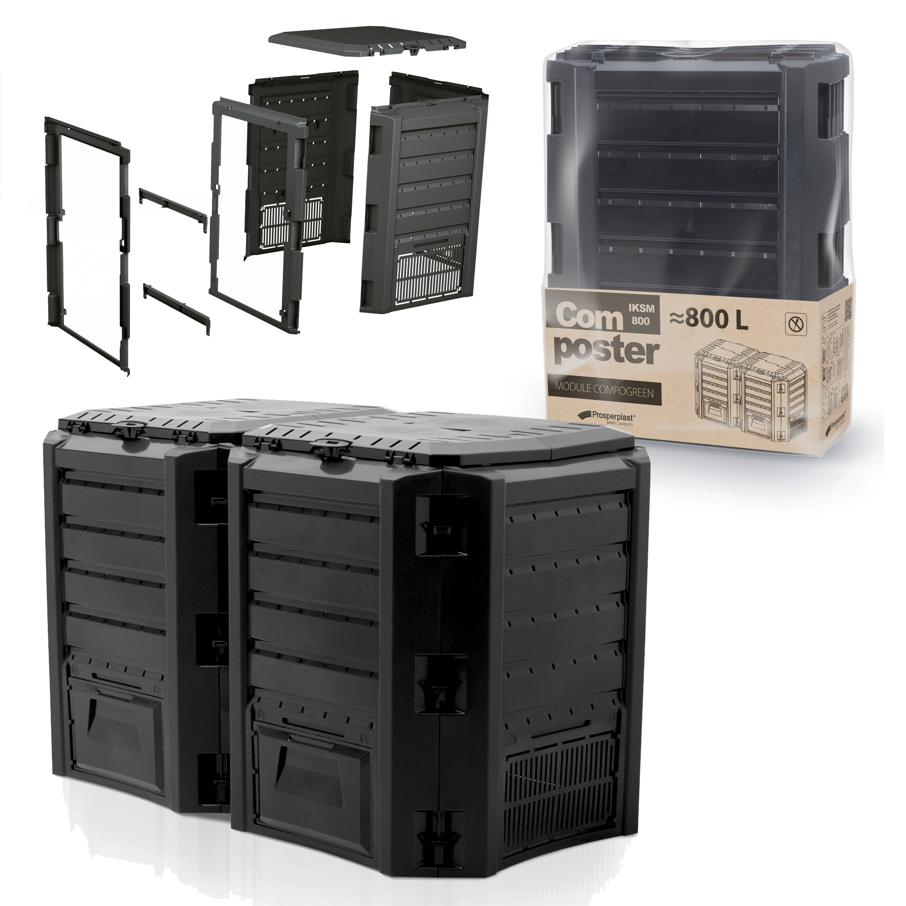 Kompostownik MODULE COMPOGREEN - CZARNY