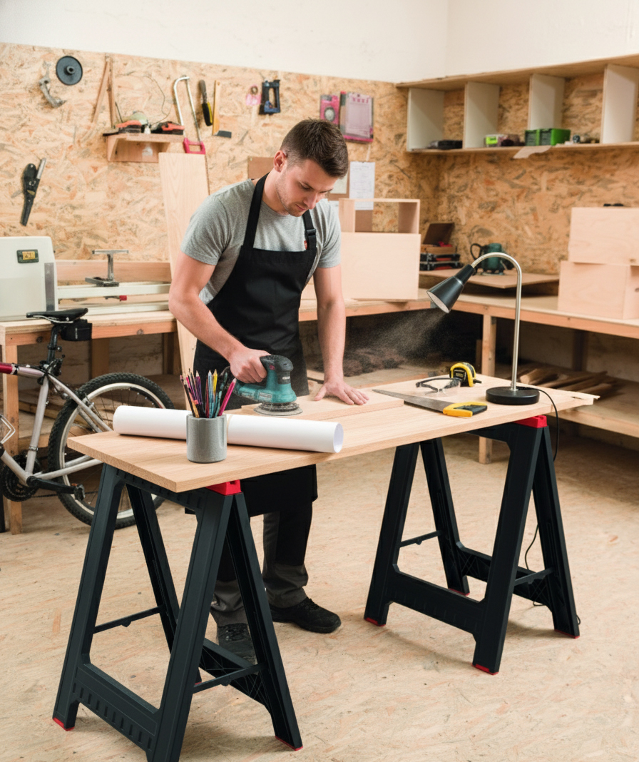 Stojak warsztatowy, Kobyłka, udźwig 350KG Z Miarką