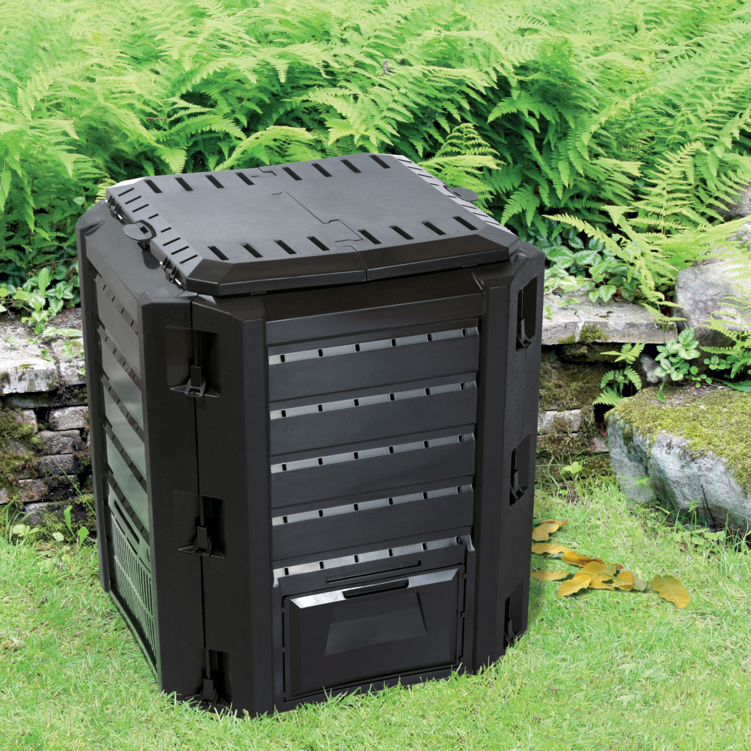 Kompostownik COMPOGREEN - czarny 380 litrów