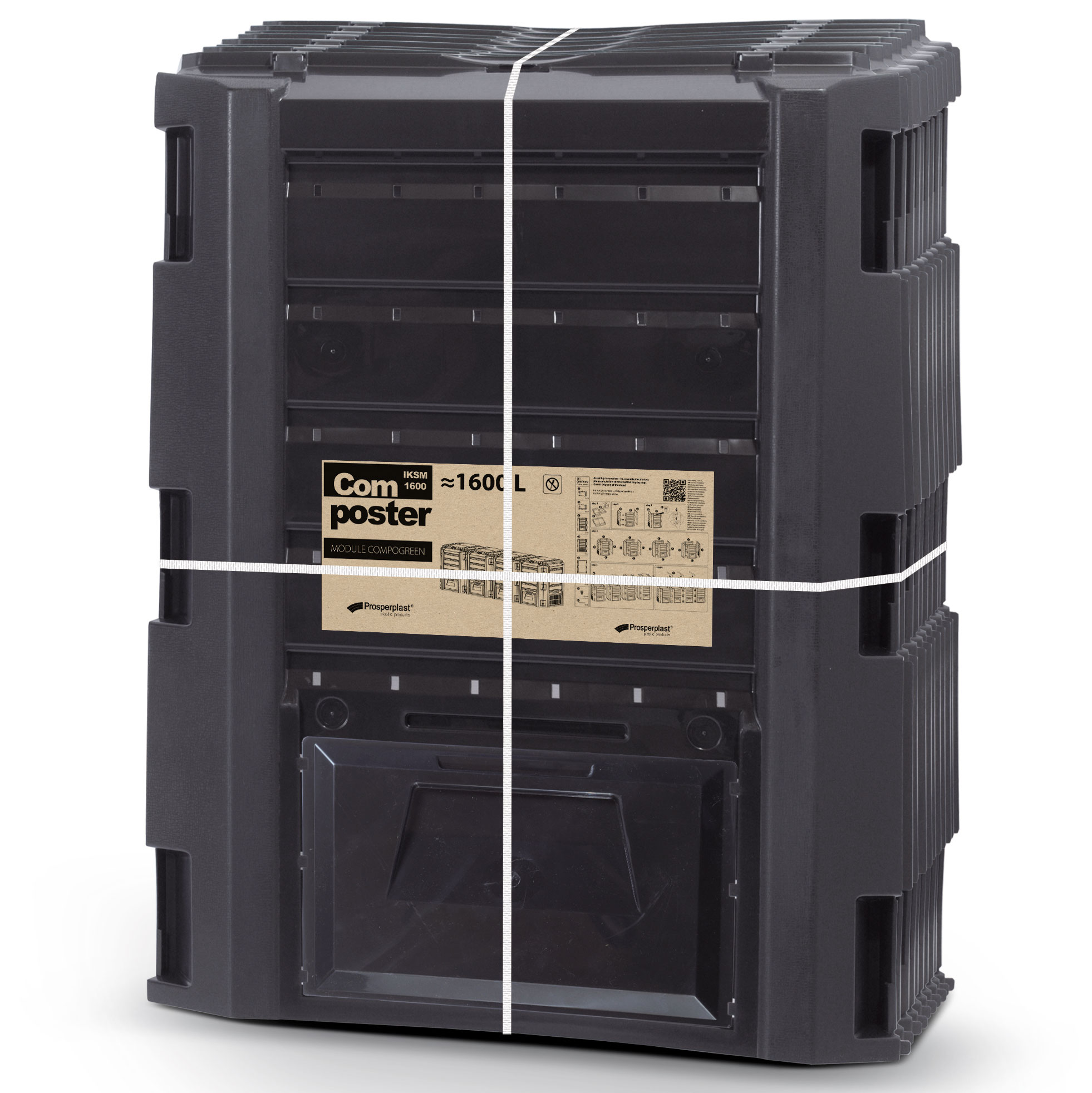 KOMPOSTOWNIK MODUŁOWY 1600 L CZARNY IKSM1600C