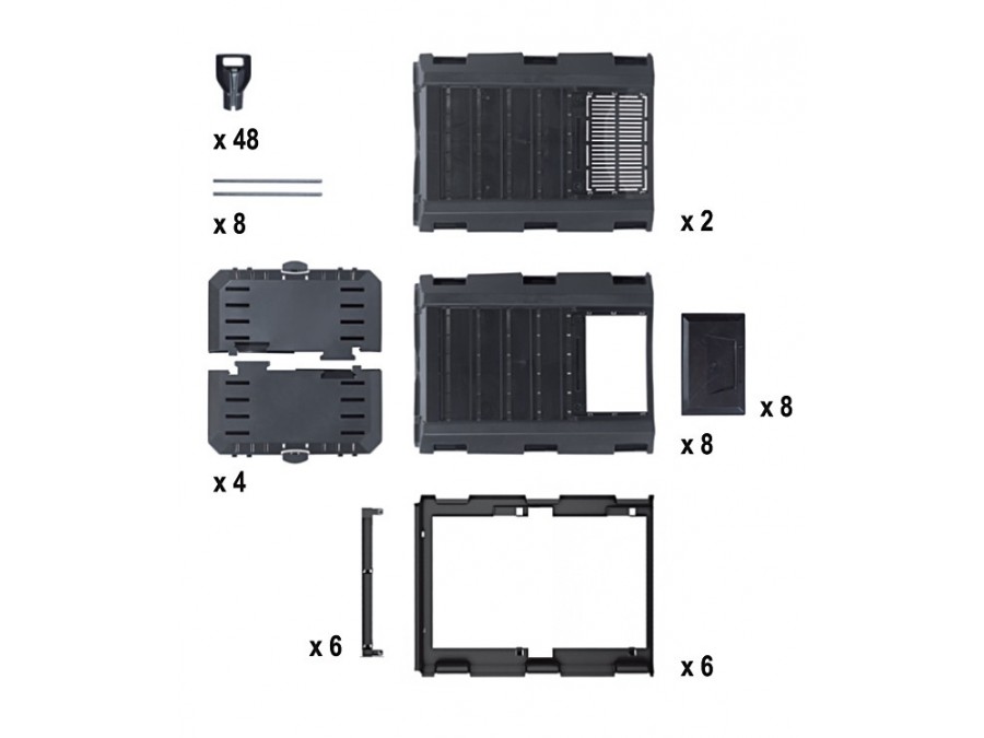 KOMPOSTOWNIK MODUŁOWY 1600 L CZARNY IKSM1600C