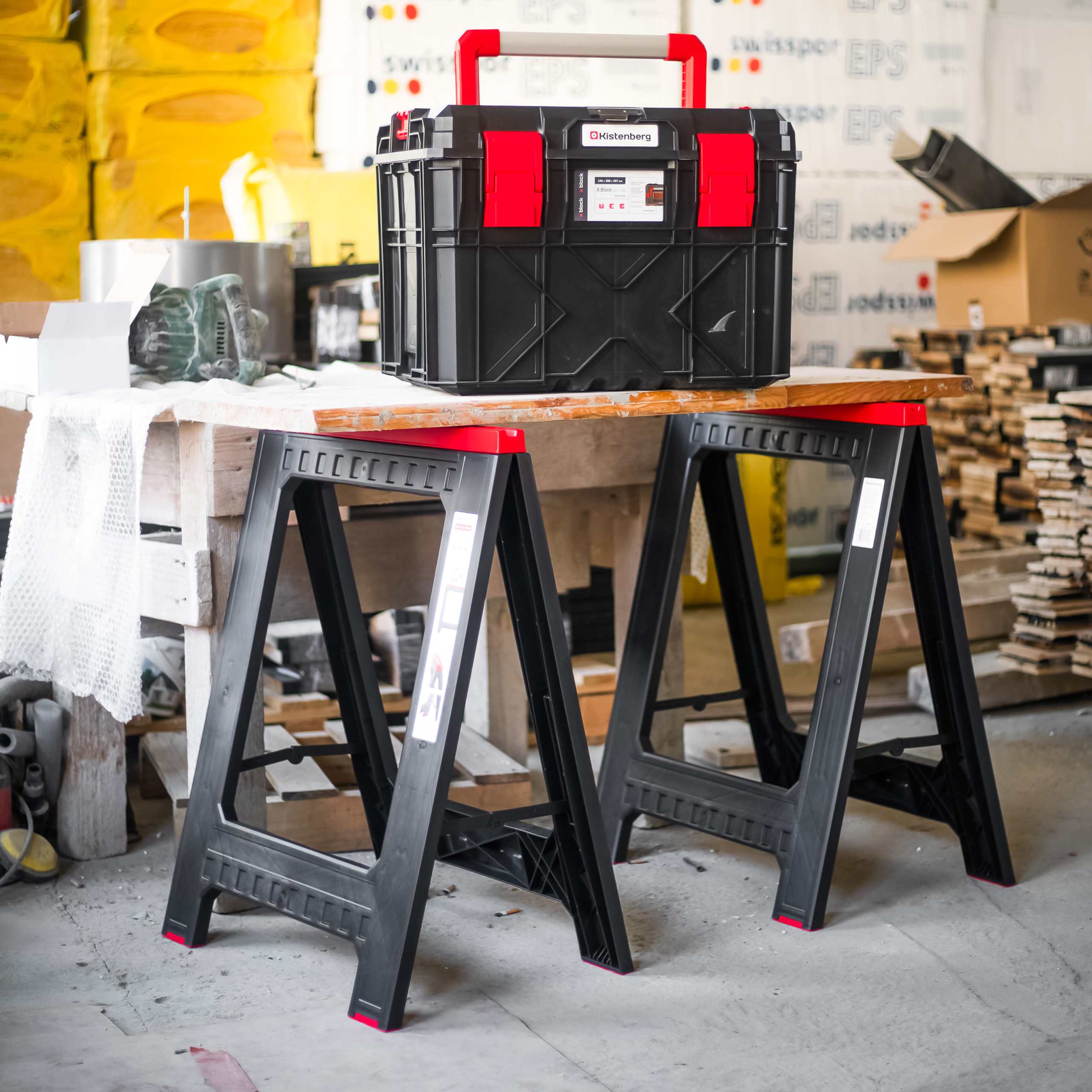 Stojak warsztatowy, Kobyłka, udźwig 350KG Z Miarką