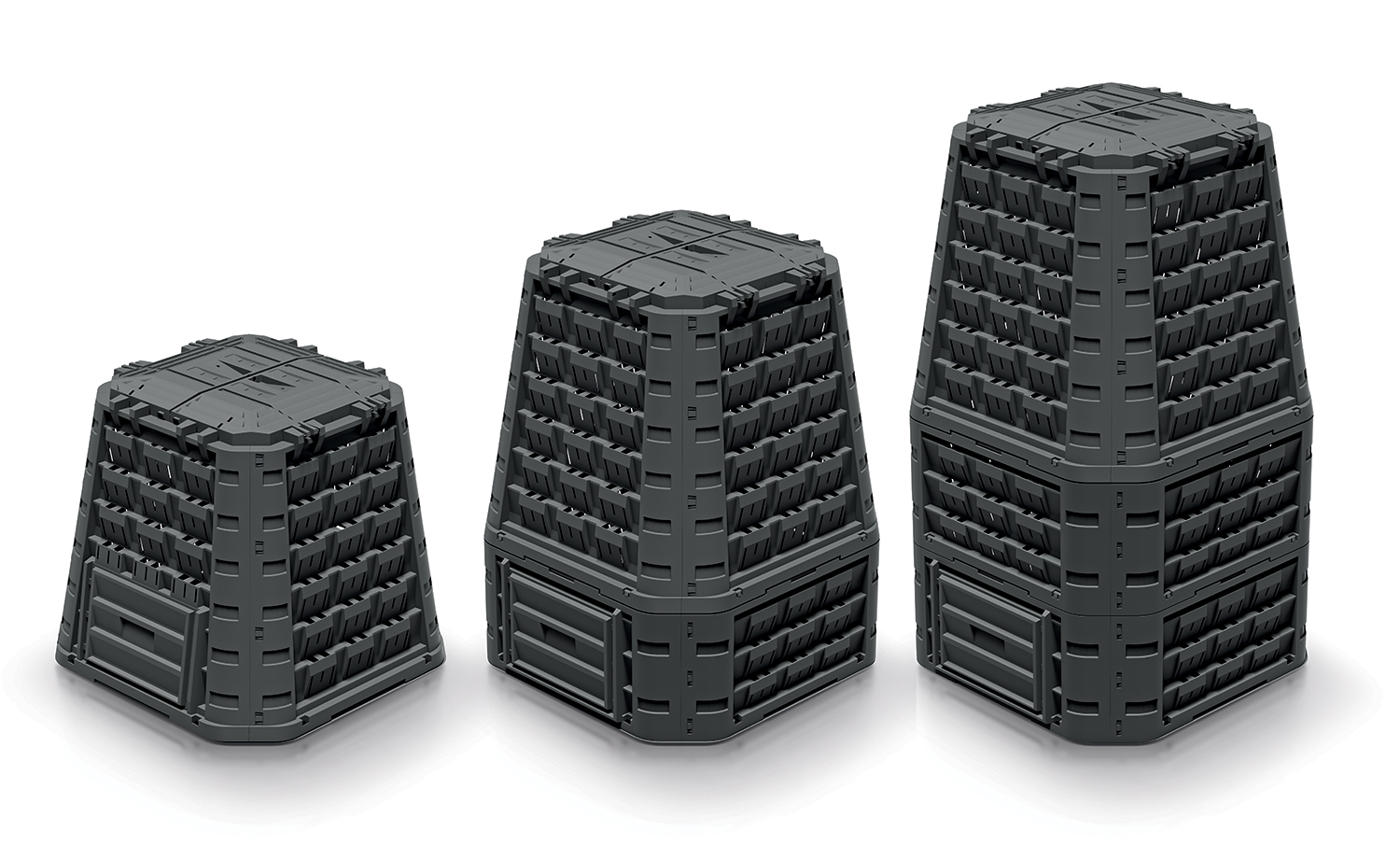 Kompostownik Evogreen Vario 1050 litrów czarny IKEL1050C-S411