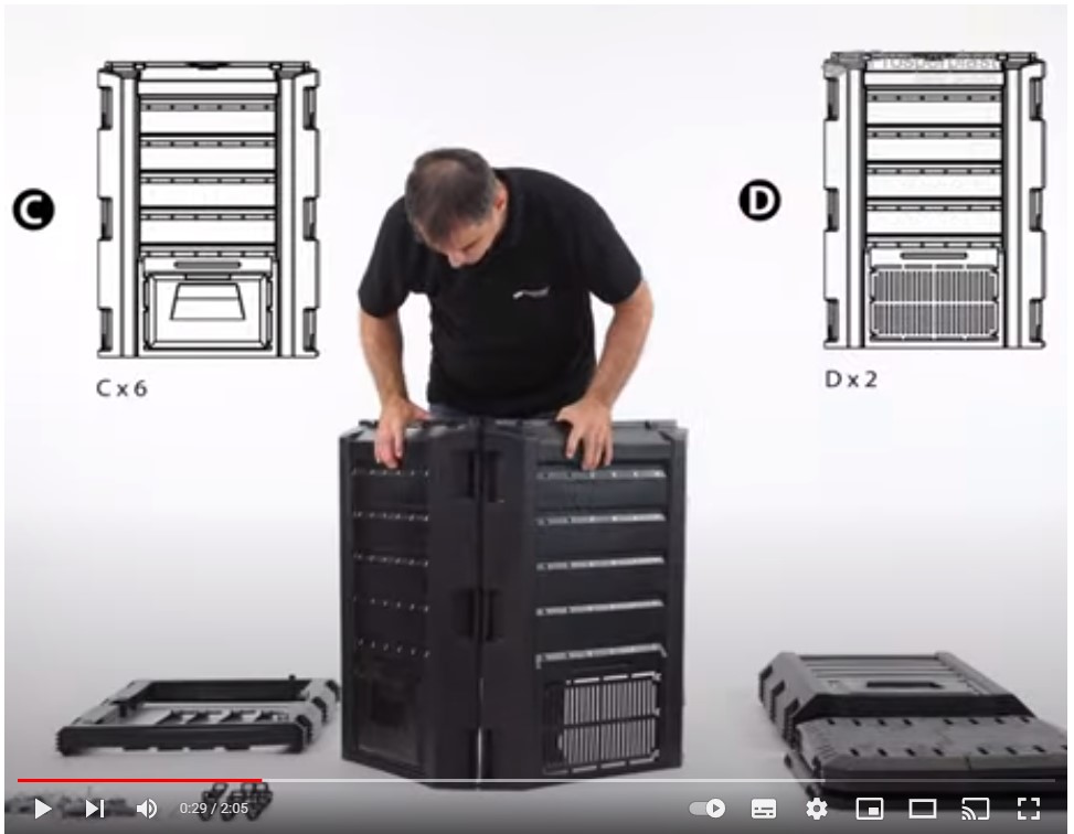 Kompostownik COMPOGREEN - CZARNY 380 litrów