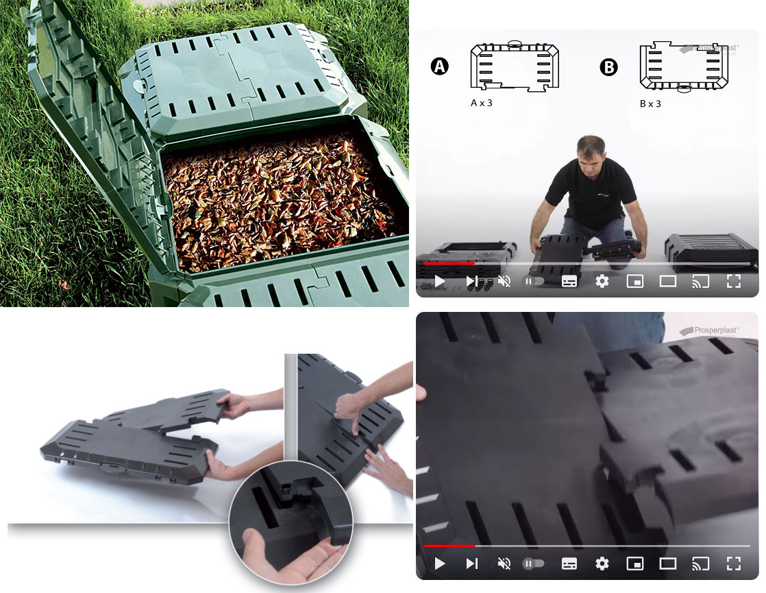 Kompostownik COMPOGREEN - CZARNY 380 litrów