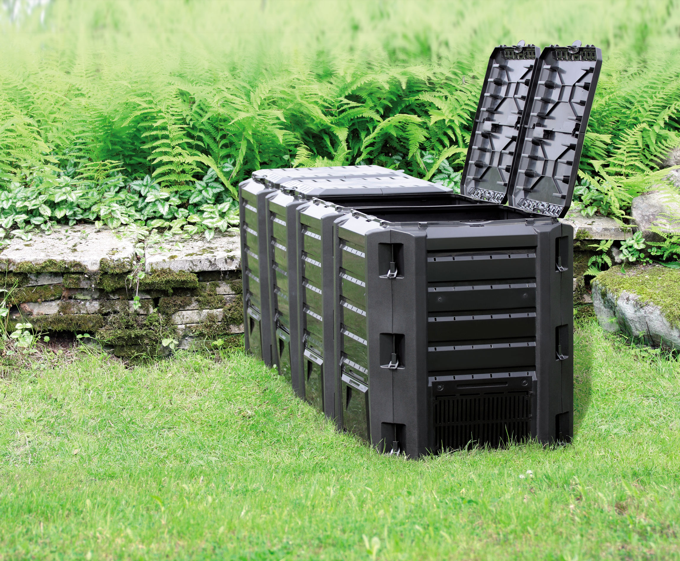 KOMPOSTOWNIK MODUŁOWY 1600 L CZARNY IKSM1600C