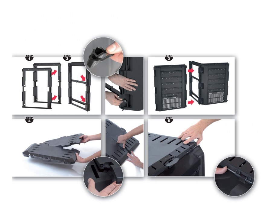 Kompostownik MODULE COMPOGREEN CZARNY 1200 litrów