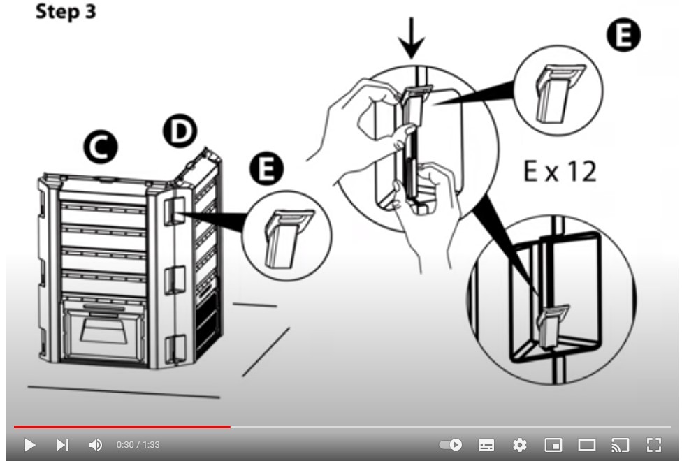 Kompostownik COMPOGREEN - czarny 380 litrów
